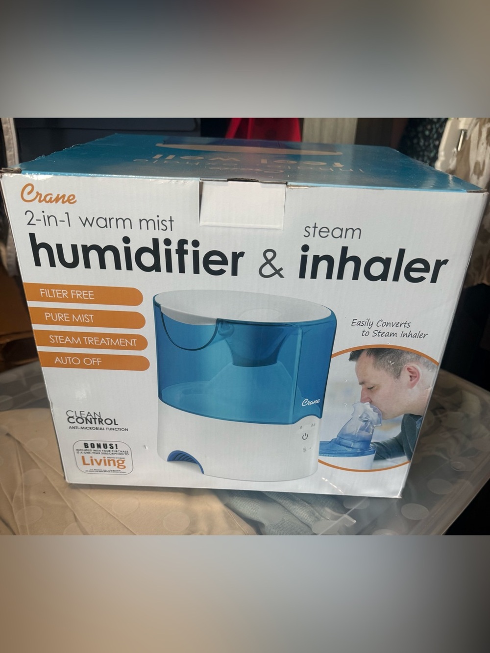 Crane Blue Warm Mist Humidifier & Inhaler